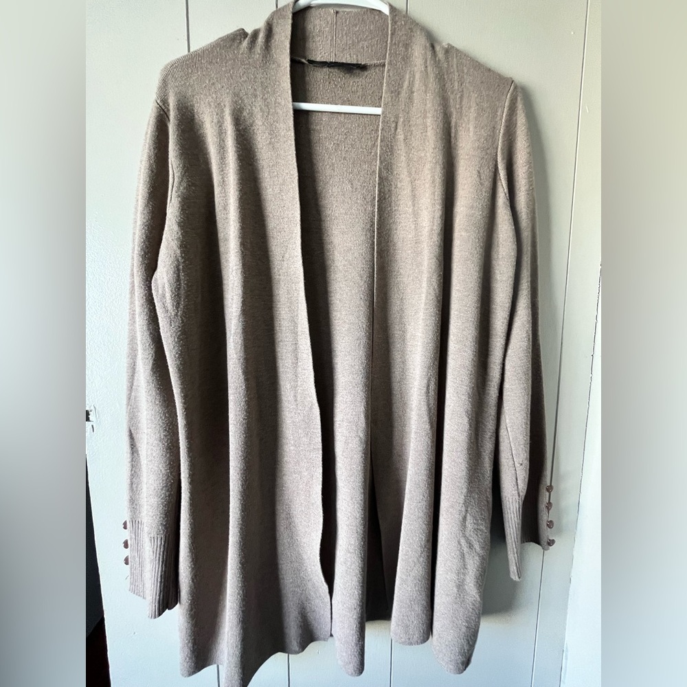Cyrus Women's Beige Open Front Cardigan